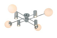 Люстра 74585/4+4 CR+WT хром/белый 4x40W E27+4x7W GU10 d900 h150, GNV24