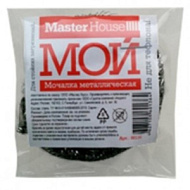 Губка (мочалка) для мытья посуды металл, d 10см