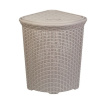 235020 Корзина для белья угловая Ротанг 60л латте