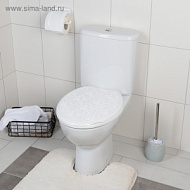 1593620 Сиденье для унитаза с крышкой Росспласт «Декор», 44,5×37 см, цвет белый