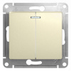 Механизм выключателя 2-кл. СП GLOSSA 10А IP20 10AX с подсветкой беж. SchE GSL000253 , 275221
