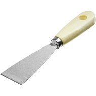 1000-100_z01 Шпатель MIRAX стальной с деревянной ручкой, 100мм