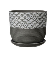 Горшок керам ХОККАЙДО серый бук №2 1,6л