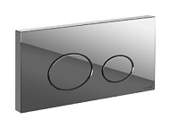 Кнопка для инсталляций Cersanit Twins с рамкой универсальная, хром глянцевая