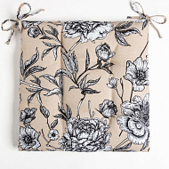 7533951 Сидушка на стул "Доляна" Blooming garden 42х42х7см, 100% хлопок, 164 г/м2