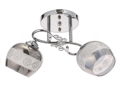 Люстра 4351/2 2х40Вт Е27 серебро 43х15х26 см МОДЕЛЬ:GMN-0005