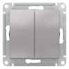 Механизм выключателя 2-кл. ATLAS DESIGN (сх.5) 10АХ алюм. SchE ATN000351, 1240246