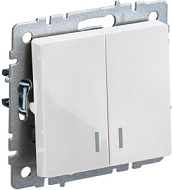 Выключатель IEK 2-кл. СП BRITE ВС10-2-1-БрБ 10А с инд. бел. BR-V20-1-10-K01