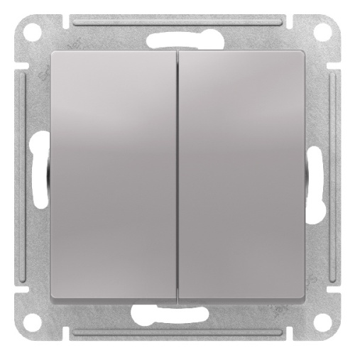 Механизм выключателя 2-кл. ATLAS DESIGN (сх.5) 10АХ алюм. SchE ATN000351, 1240246