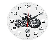 Часы настенные "Мотоцикл", плавный ход, d=24 см