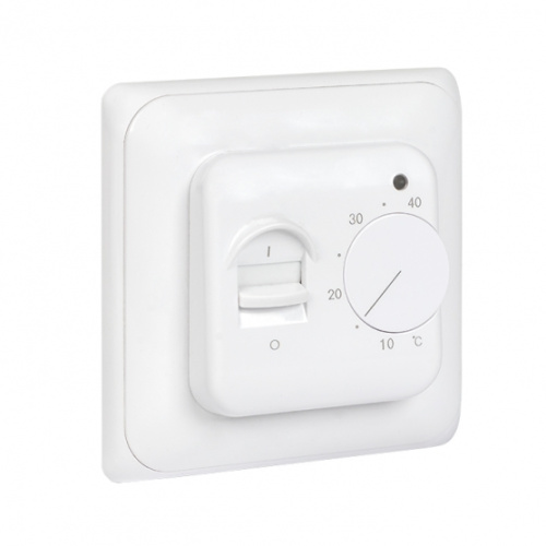 Терморегулятор EKF мех. СУ 16А датчик пола с проводом 3м, белый Basic mtt-2