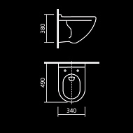 Унитаз подвесной Sanita Luxe Аттика Люкс SL DМ белый, сиденье дюропласт с микролифтом