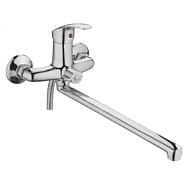 CN2236 Смеситель для ванны Cron с длинным изливом и переключателем в корпусе, хром