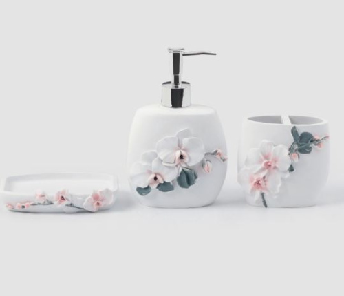 3936340 Аксессуары для ванной «Орхидея», 3 предмета