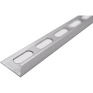 Профиль окантовочный алюм. Г-обр. мат. серебро до 9 мм 2,7 м