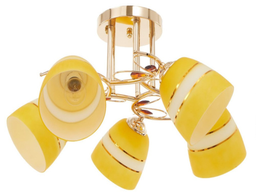 Люстра 305/5 5х40Вт Е27 золото 54х54х26 см МОДЕЛЬ:GMN-0062