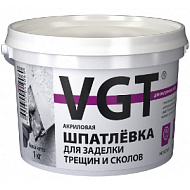 Шпатлёвка VGT для заделки трещин и сколов, акриловая, 1кг