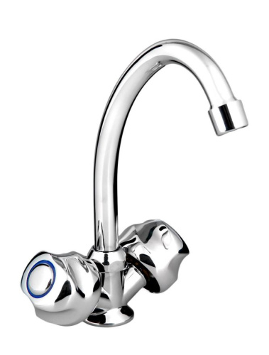 1320934 Смеситель для кухни Accoona A5677, двухрычажный, хром