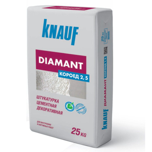 Штукатурка декоративная KNAUF DIAMANT Короед, зерно 2,5мм, 25кг
