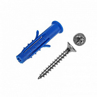 Дюбель универс.5х25мм с шурупом универс. 3х30мм 100шт/пакет