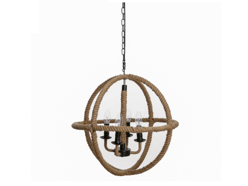 Люстра "Плетение" 4x40Вт E14 черный 50х50х150 см