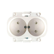 1396235 Механизм розетки 2-м СП Стокгольм 16А IP20 с заземл. защ. шторки бел. PROxima EKF