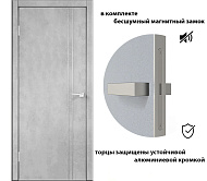 0326 Дверное полотно глухое Премьер" АЛ-МЛ 2000*600мм бетон известковый