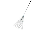 Грабли веерные раздв. проволочные оцинкованные 15 зубые на алюминиевой ручке с фиксатором №1 (300мм
