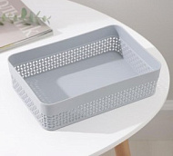 Корзина органайзер OSLO   (23,0 х15,7 х 6 см) серый шторм