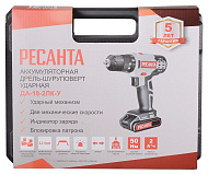 Дрель-шуруповерт аккумуляторная Ресанта ДА-18-2ЛК-У 75/14/6
