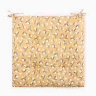 10401975 Подушка на стул «Этель. Цветы», 40×40 см, жёлтая