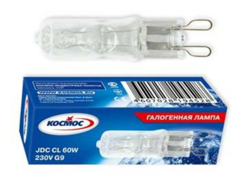 Лампа галогенная Космос JDС 60W 230V G9 Clear