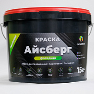 Краска фасадная АЙСБЕРГ эконом , 15 кг