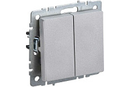 Выключатель IEK 2-кл. СП BRITE ВС10-2-0-БрА 10А алюм. BR-V20-0-10-K47