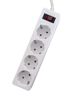 Удлинитель с сетевым фильтром КОСМОС  4х1.5м с заземл. 10А IP20 2.2кВт 3х0.75