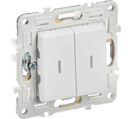 Выключатель 2-кл. SKANDY 10А SK-V09W с индикацией арктич. бел. IEK SK-V20-1-10-K01