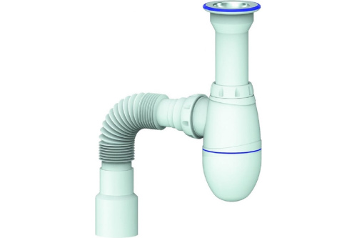 B120 P Cифон для мойки Unicorn 1 1/2" 40/50мм чаша пластиковая