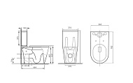 CF41363C Унитаз-компакт Comforty  тонкое сиденье дюропласт с микролифтом, универсальный выпуск