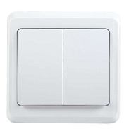 Выключатель 2-кл. СП Вега 10А IP20 ВС10-2-0-ВБ бел. ИЭК EVV20-K01-10-DM, 452900