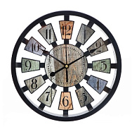 Часы настенные, серия: Интерьер, дискретный ход, d-25 см, АА , черные