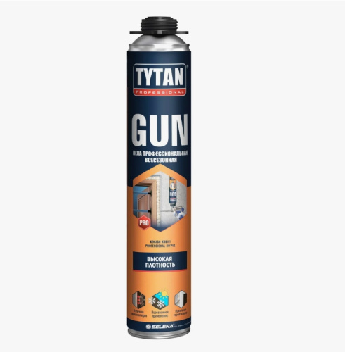 Пена монтажная TYTAN GUN профессиональная, всесезонная,750 мл