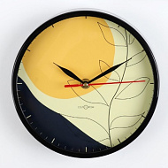 Часы настенные, серия: Интерьер, "Листья", плавный ход, d-20 см