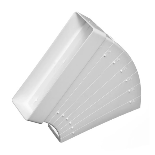 24968 (210-029) Колено плоское разноугольное Эковент 620КРП 60*204мм