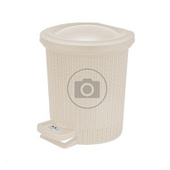 Контейнер для мусора с педалью Ajur айвори 6л