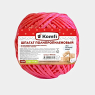 Шпагат полипропиленовый, 50 м, 1000 текс, красный, Komfi