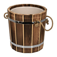 Запарник 10 л, с пластиковой вставкой, обожжённая липа