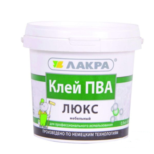 Клей ПВА Люкс мебельный Лакра, 0,9кг