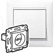 91452 Механизм розетки 1-м СП Valena 16А IP21 2P без заземл. бел. (DIY-упак.) Leg 694268