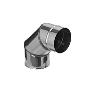 Колено Феррум d=115, угол 90°, нержавеющая (430/0,5мм)