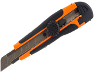 Нож Вихрь с выдвижным лезвием 18 мм, двухкомпонентный корпус, винтовой фиксатор 73/10/10/3